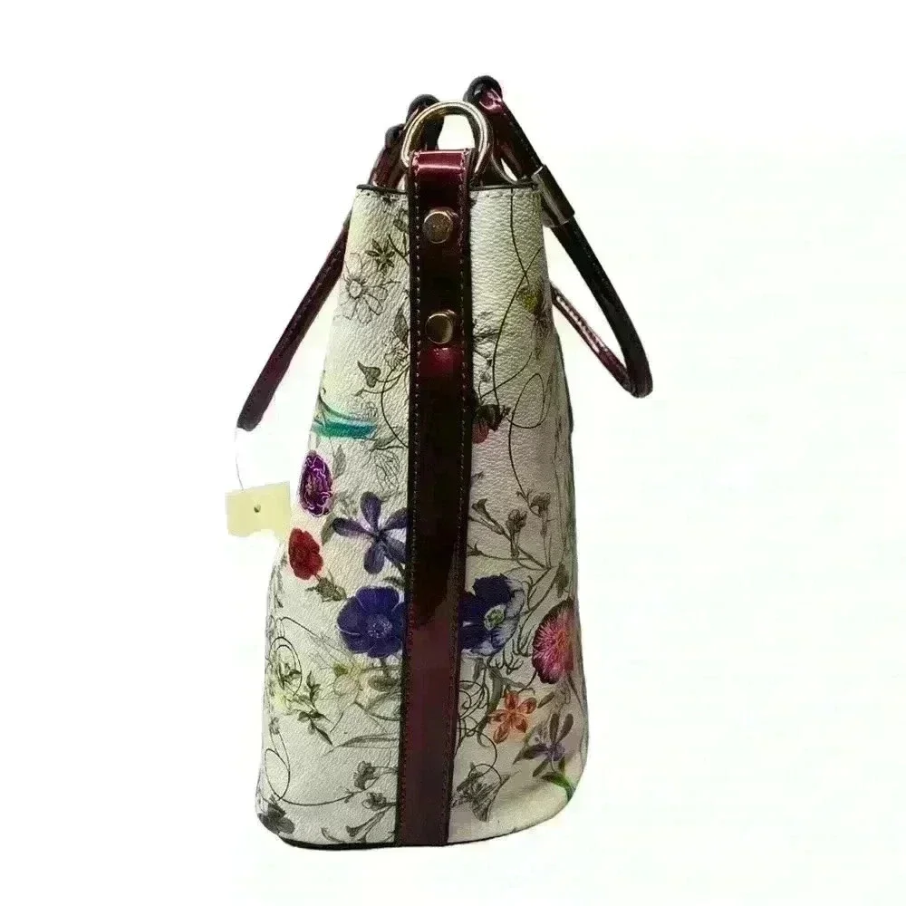 NWT Designer Inspired  Floral Handbag Matching Wallet.